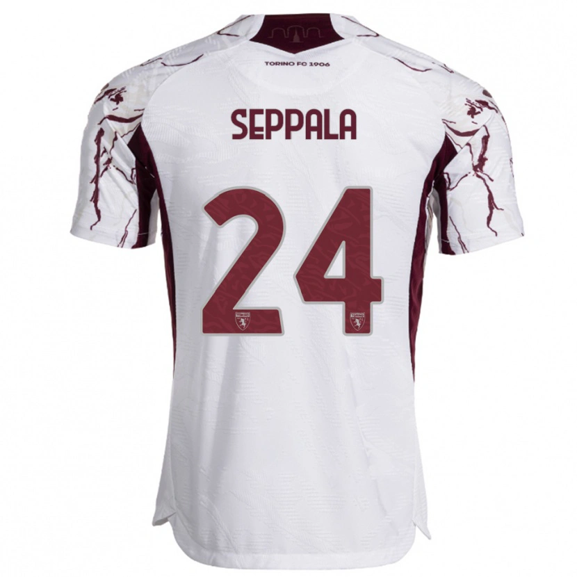 Danxen Mujer Camiseta Rosa Lappi-Seppälä #24 Blanco Borgoña 2ª Equipación 2025/26 La Camisa