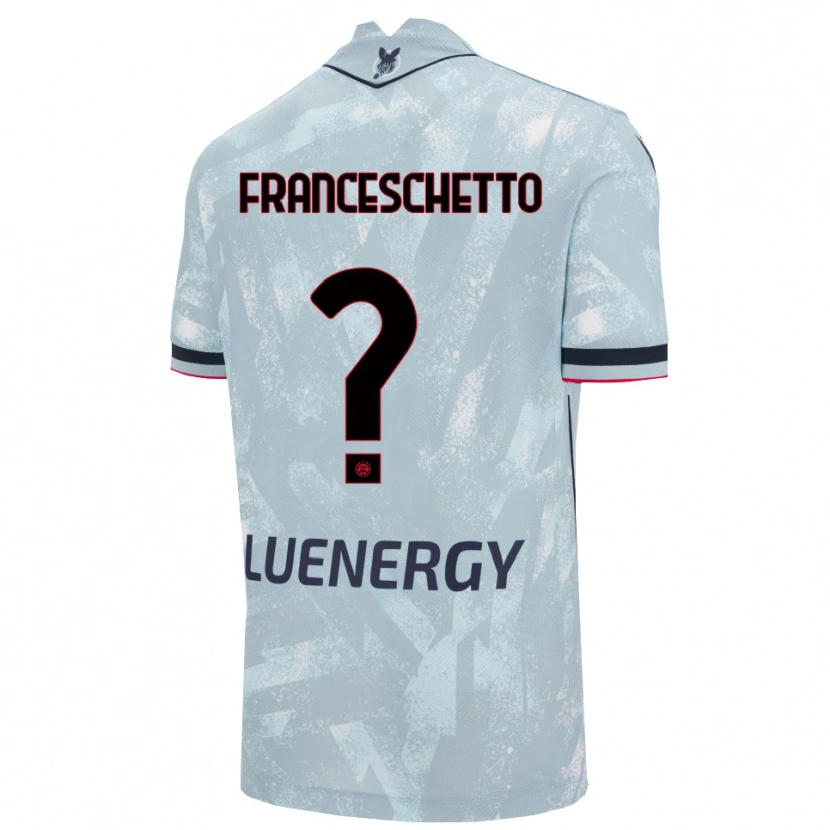 Danxen Mujer Camiseta Mattia Franceschetto #0 Azul Claro Negro 2ª Equipación 2025/26 La Camisa