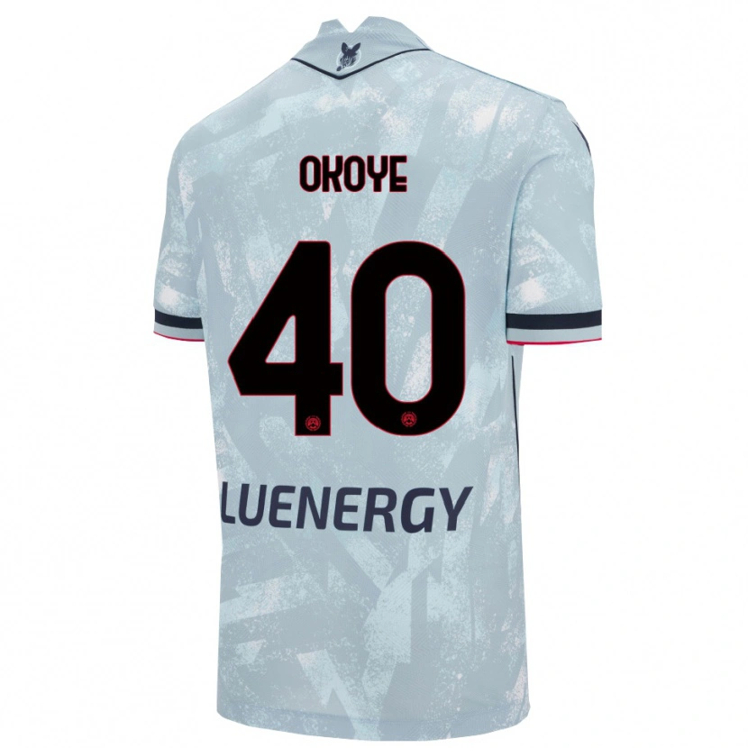 Danxen Mujer Camiseta Maduka Okoye #40 Azul Claro Negro 2ª Equipación 2025/26 La Camisa