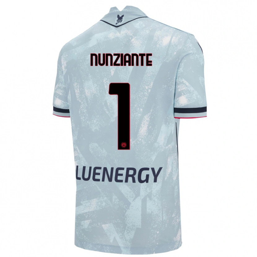 Danxen Mujer Camiseta Alessandro Nunziante #1 Azul Claro Negro 2ª Equipación 2025/26 La Camisa