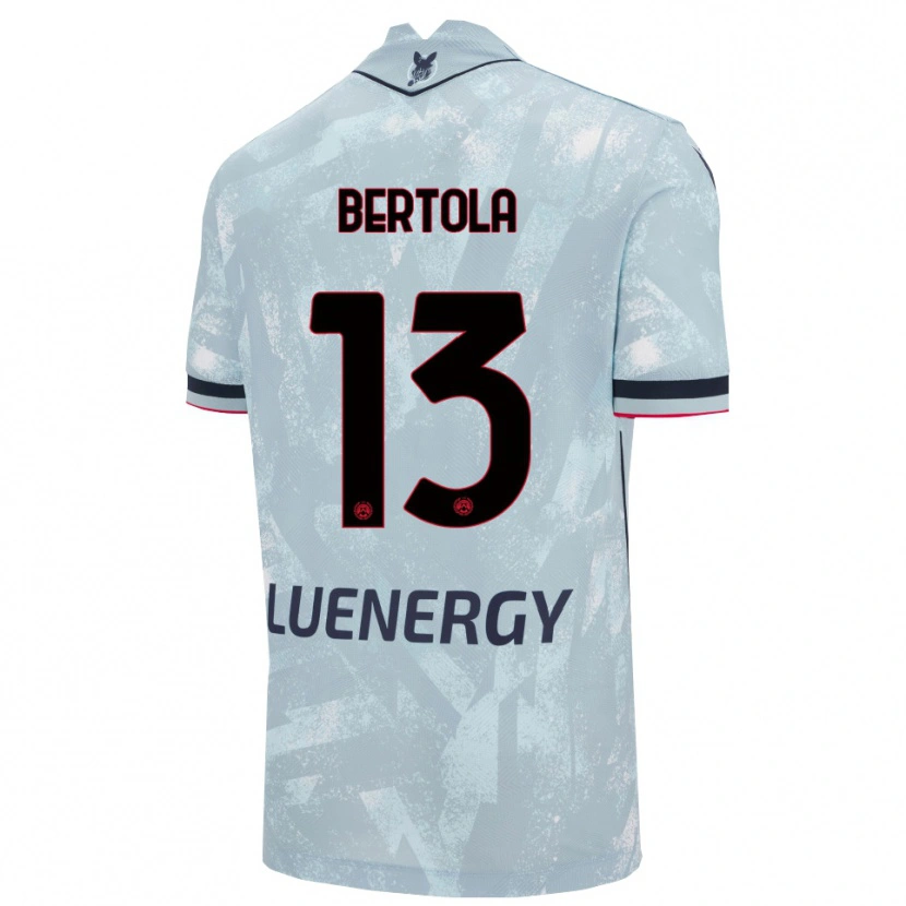 Danxen Mujer Camiseta Nicolò Bertola #13 Azul Claro Negro 2ª Equipación 2025/26 La Camisa