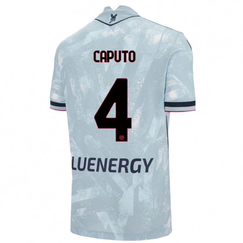 Danxen Mujer Camiseta Luigi Caputo #4 Azul Claro Negro 2ª Equipación 2025/26 La Camisa