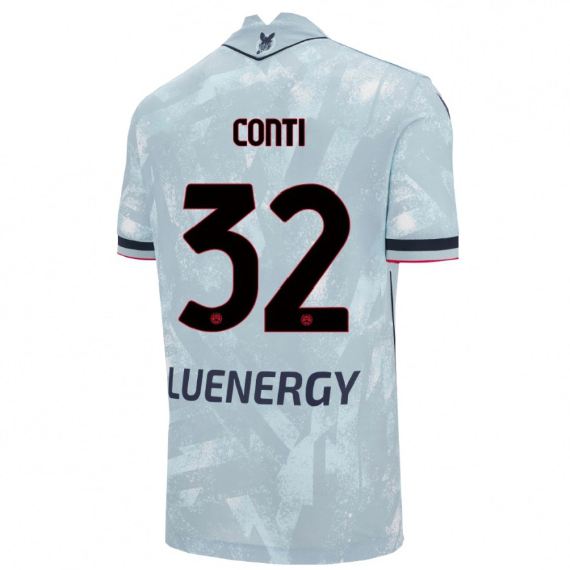 Danxen Mujer Camiseta Manuel Conti #32 Azul Claro Negro 2ª Equipación 2025/26 La Camisa