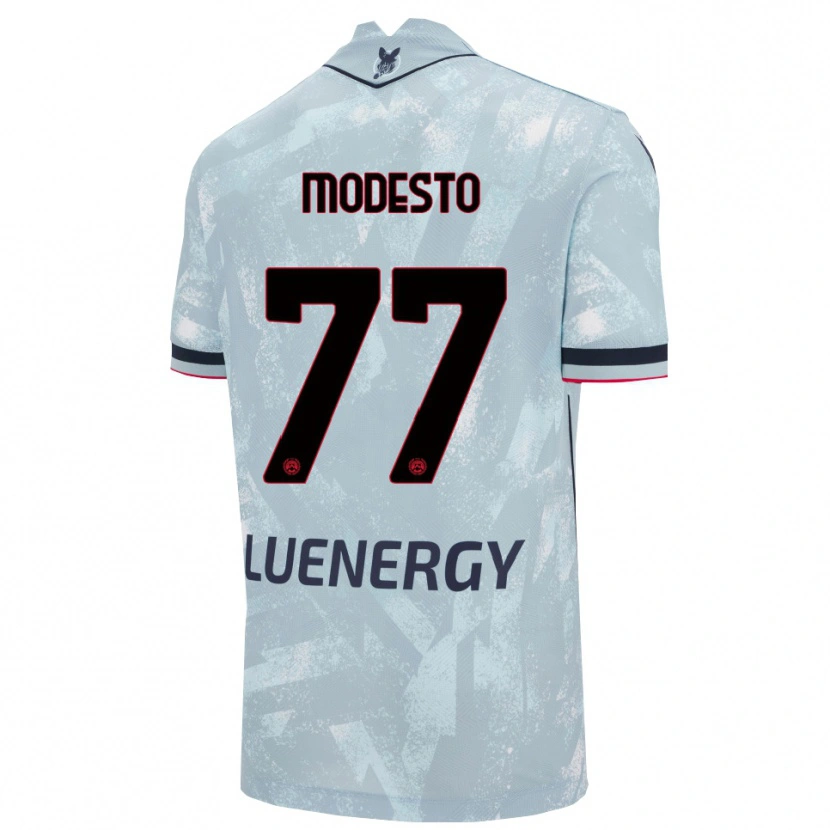 Danxen Mujer Camiseta Rui Modesto #77 Azul Claro Negro 2ª Equipación 2025/26 La Camisa