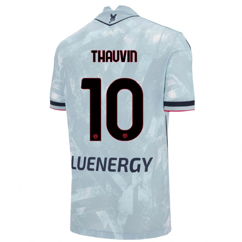 Danxen Mujer Camiseta Florian Thauvin #10 Azul Claro Negro 2ª Equipación 2025/26 La Camisa