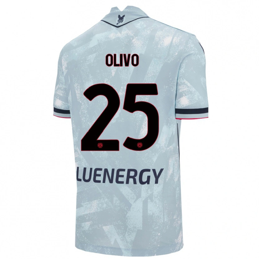 Danxen Mujer Camiseta Gioele Olivo #25 Azul Claro Negro 2ª Equipación 2025/26 La Camisa