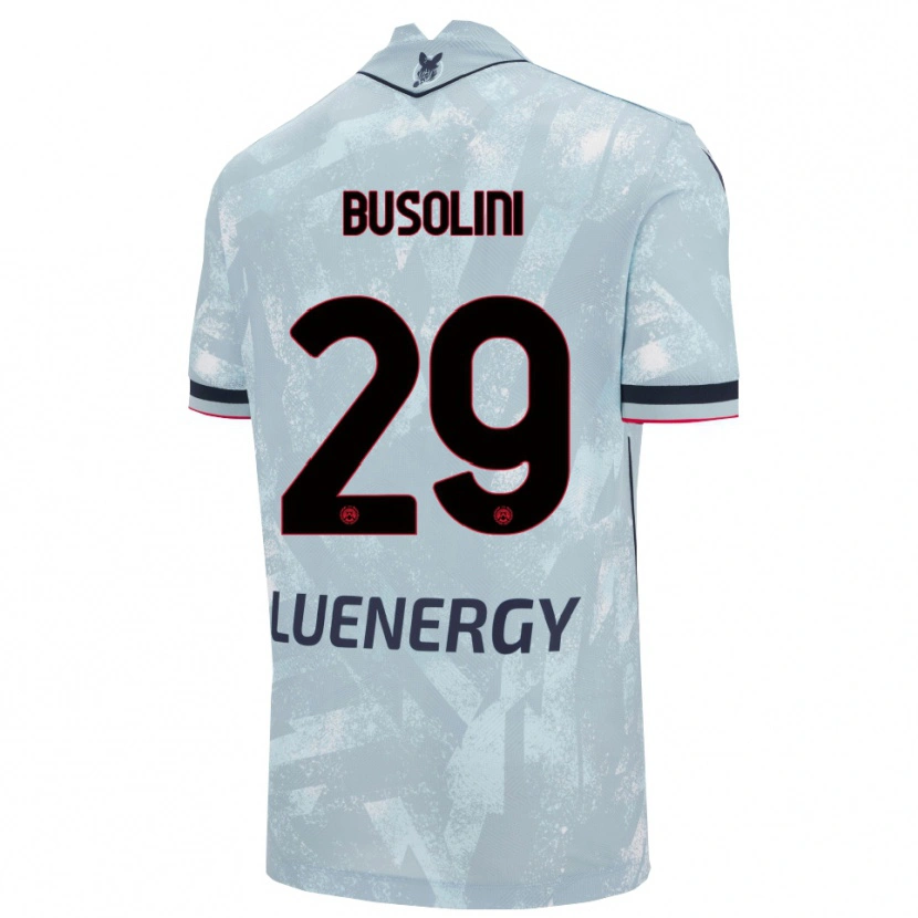 Danxen Mujer Camiseta Alessandro Busolini #29 Azul Claro Negro 2ª Equipación 2025/26 La Camisa