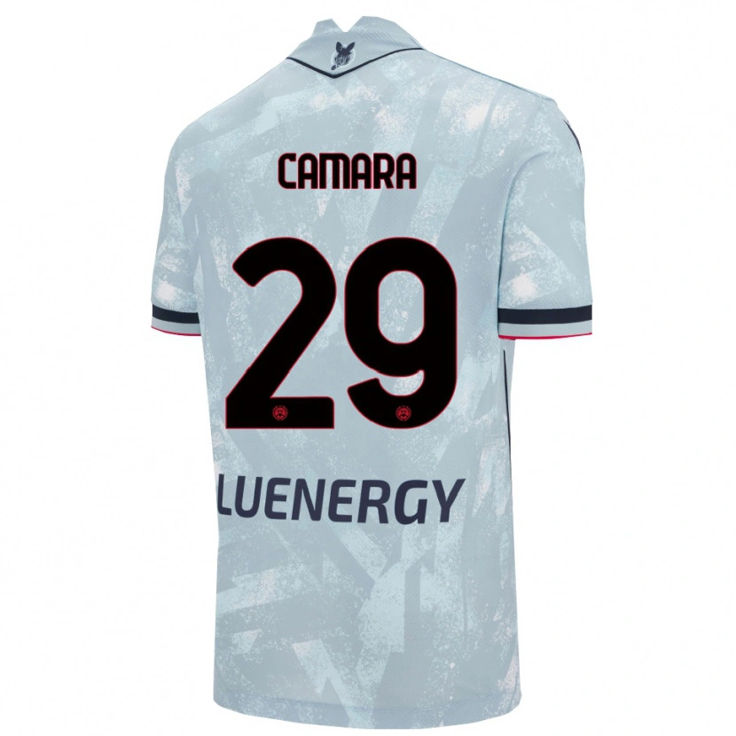 Danxen Mujer Camiseta Abdoulaye Camara #29 Azul Claro Negro 2ª Equipación 2025/26 La Camisa