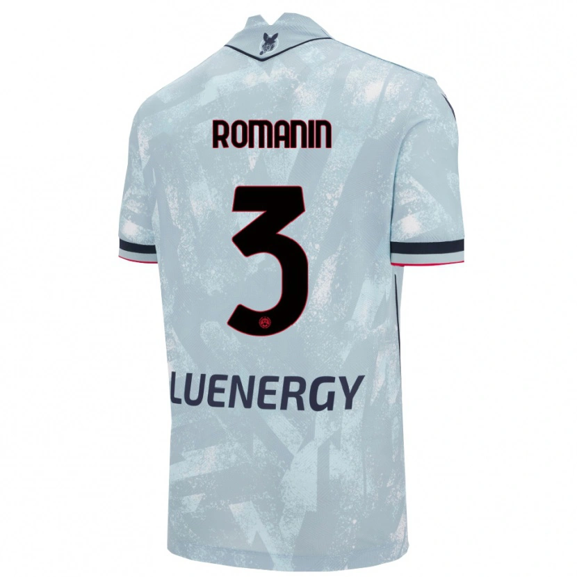 Danxen Mujer Camiseta Mattia Romanin #3 Azul Claro Negro 2ª Equipación 2025/26 La Camisa