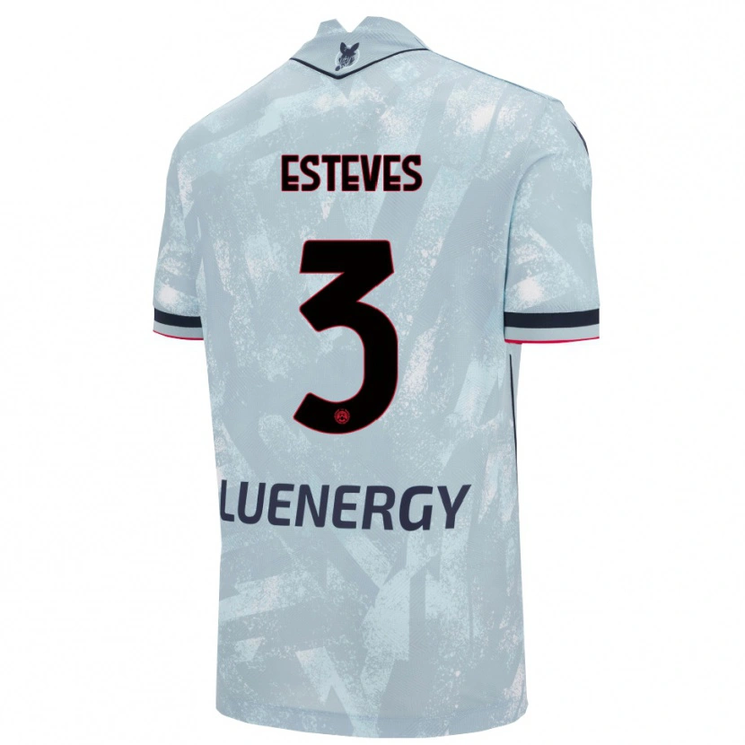 Danxen Mujer Camiseta Goncalo Esteves #3 Azul Claro Negro 2ª Equipación 2025/26 La Camisa