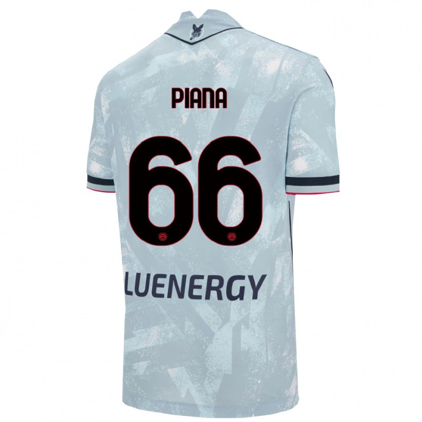 Danxen Mujer Camiseta Edoardo Piana #66 Azul Claro Negro 2ª Equipación 2025/26 La Camisa