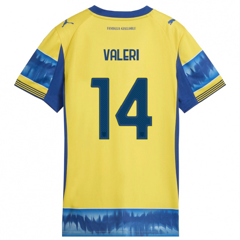Danxen Mujer Camiseta Emanuele Valeri #14 Amarillo Azul 2ª Equipación 2025/26 La Camisa