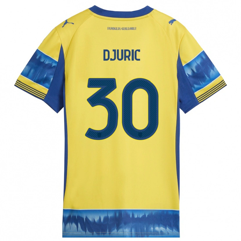 Danxen Mujer Camiseta Milan Djuric #30 Amarillo Azul 2ª Equipación 2025/26 La Camisa
