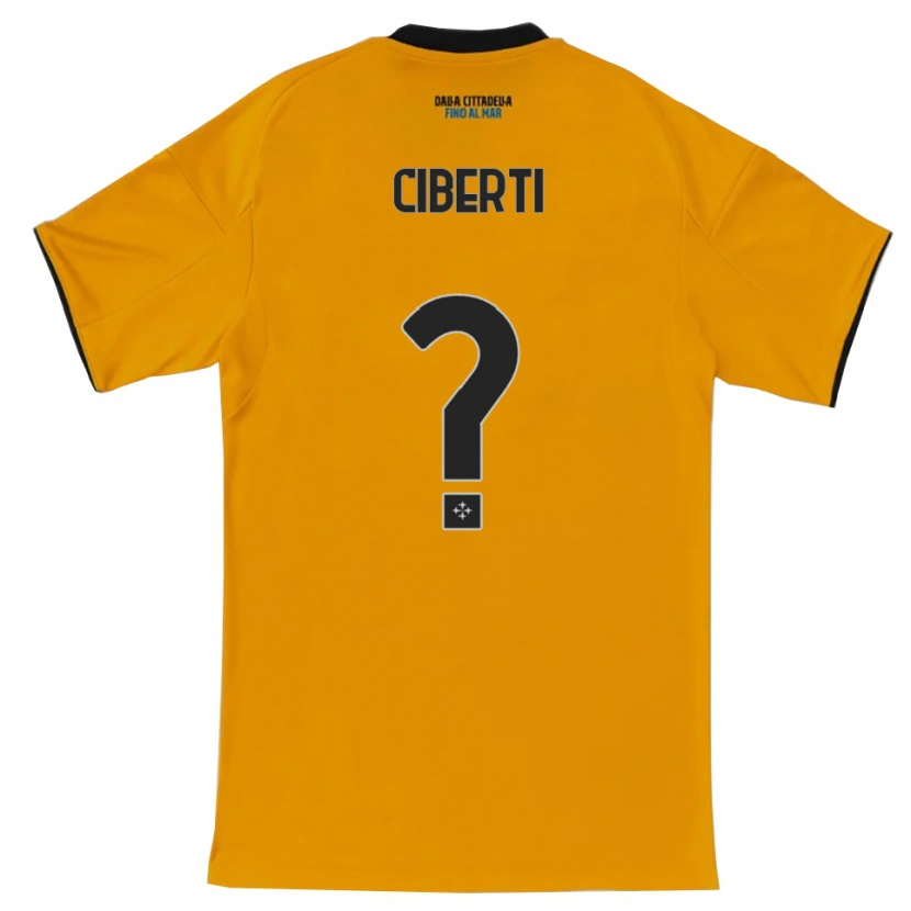 Danxen Mujer Camiseta Martino Ciberti #0 Naranja Azul 2ª Equipación 2025/26 La Camisa