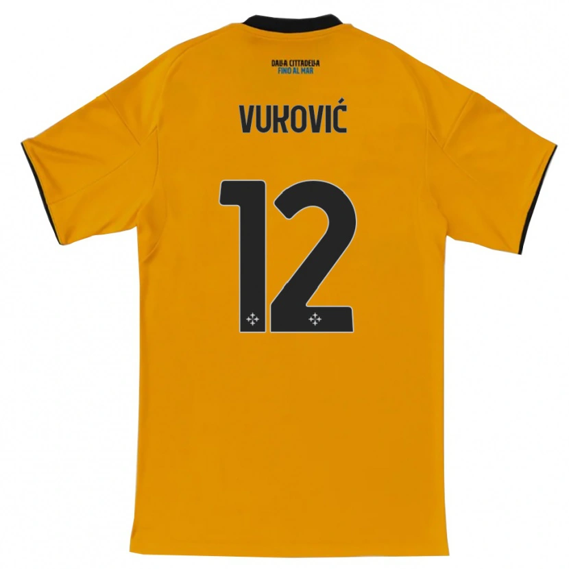 Danxen Mujer Camiseta Ante Vukovic #12 Naranja Azul 2ª Equipación 2025/26 La Camisa
