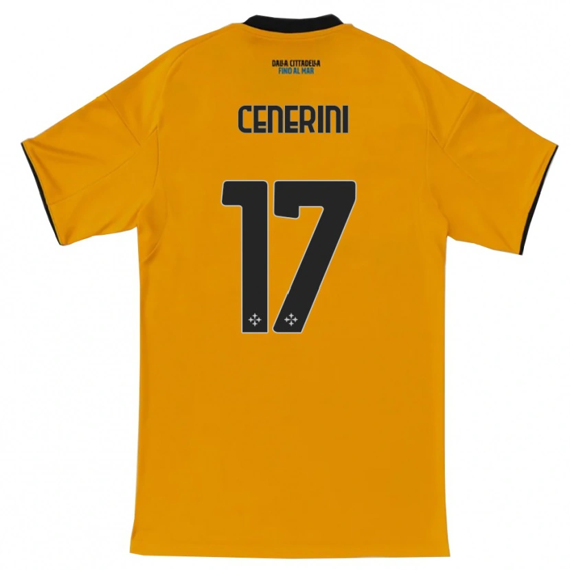 Danxen Mujer Camiseta Marco Cenerini #17 Naranja Azul 2ª Equipación 2025/26 La Camisa