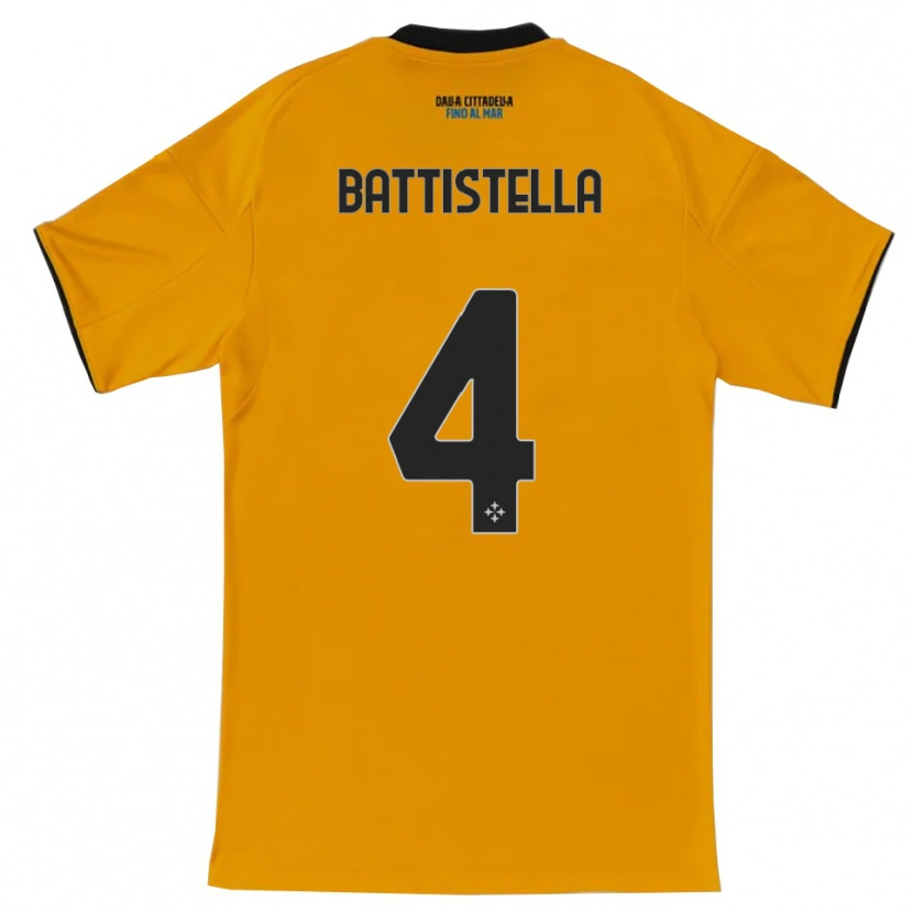 Danxen Mujer Camiseta Daniel Battistella #4 Naranja Azul 2ª Equipación 2025/26 La Camisa