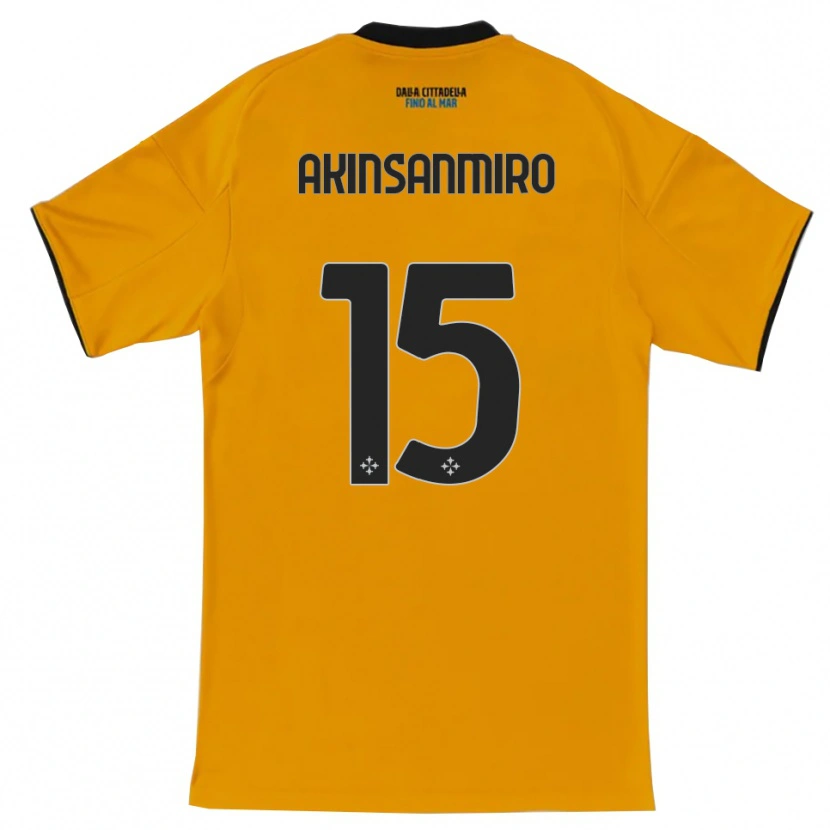 Danxen Mujer Camiseta Ebenezer Akinsanmiro #15 Naranja Azul 2ª Equipación 2025/26 La Camisa