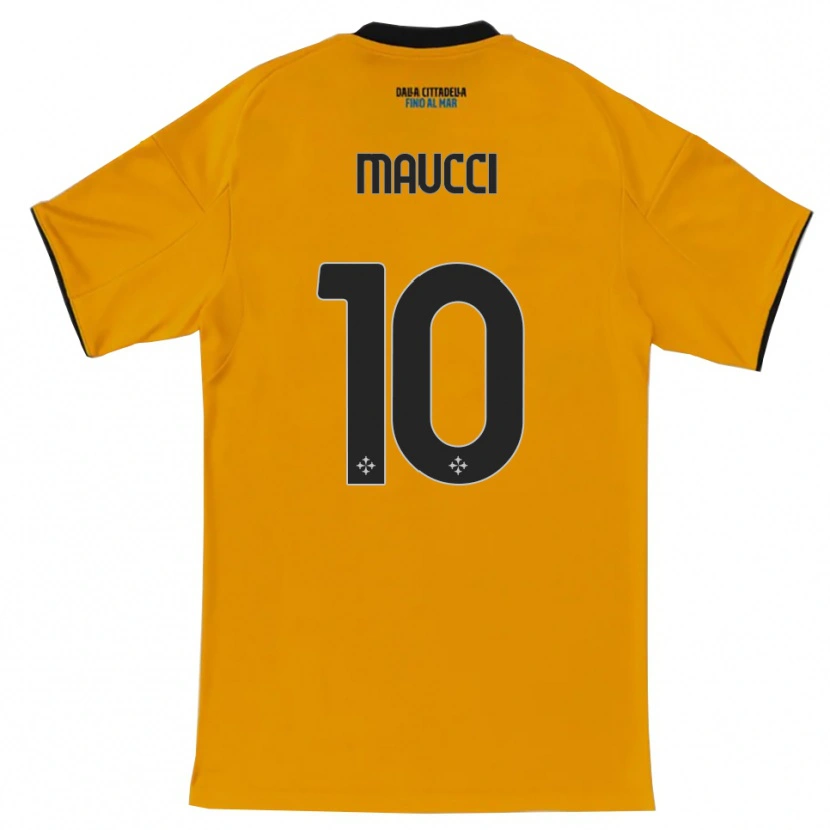 Danxen Mujer Camiseta Giacomo Maucci #10 Naranja Azul 2ª Equipación 2025/26 La Camisa