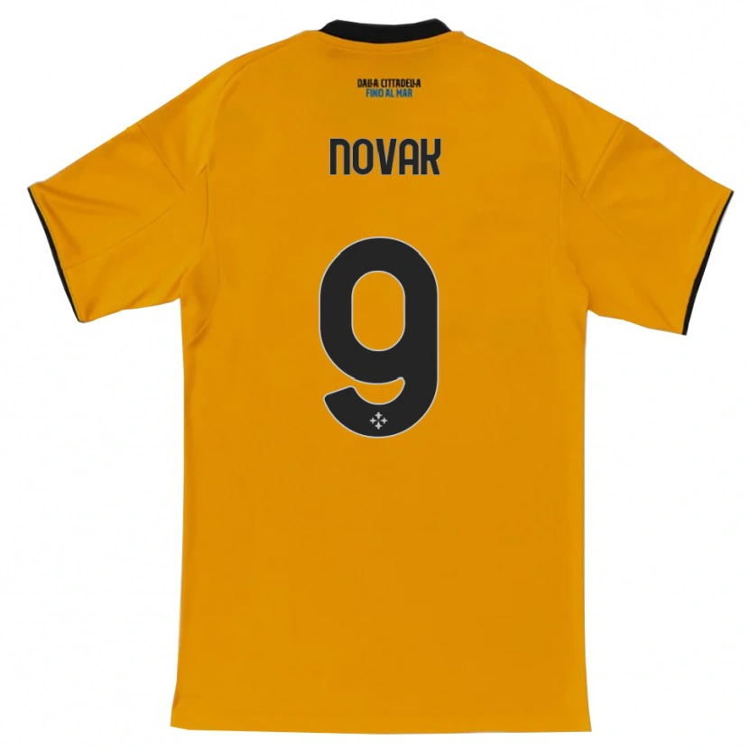 Danxen Mujer Camiseta Maros Novak #9 Naranja Azul 2ª Equipación 2025/26 La Camisa