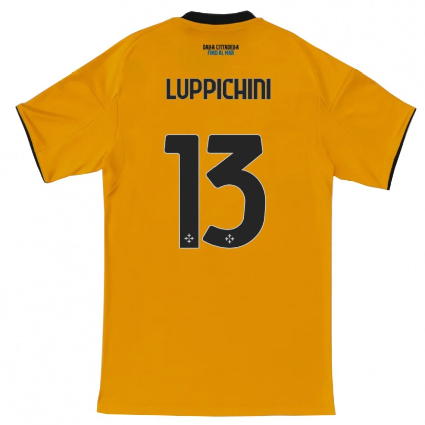 Danxen Mujer Camiseta Matteo Luppichini #13 Naranja Azul 2ª Equipación 2025/26 La Camisa