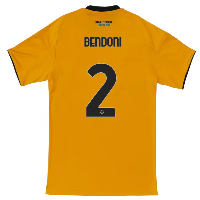 Danxen Mujer Camiseta Marco Bendoni #2 Naranja Azul 2ª Equipación 2025/26 La Camisa