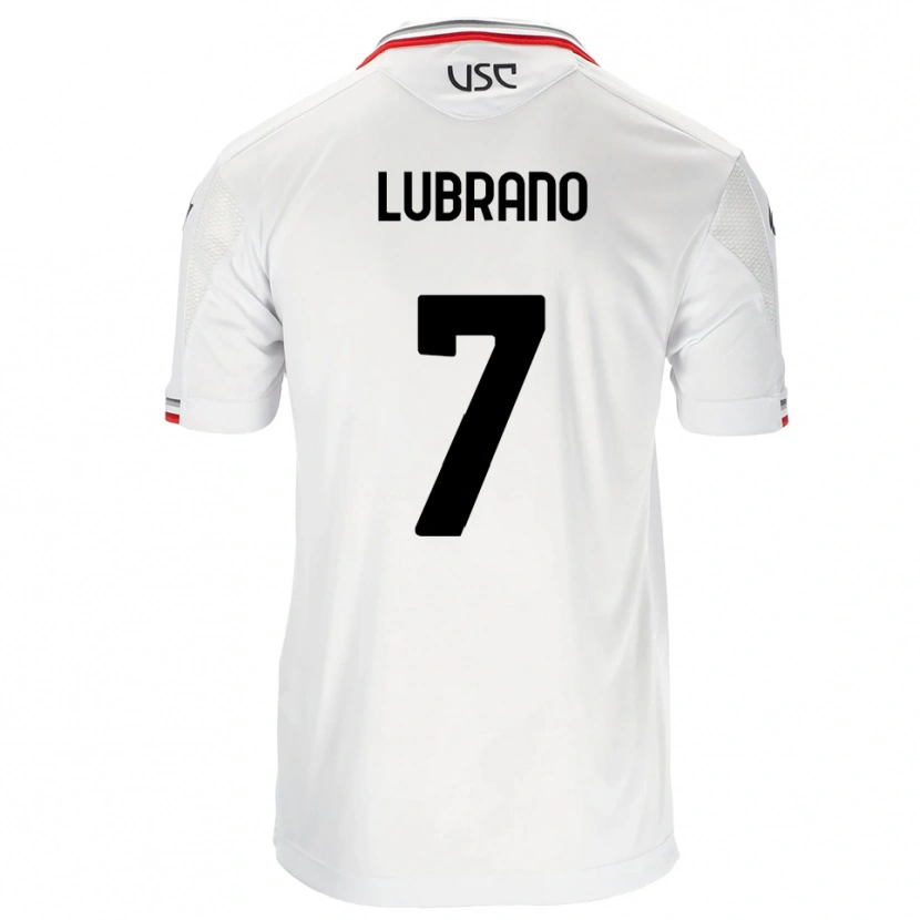 Danxen Mujer Camiseta Antonio Lubrano #7 Blanco Rojo 2ª Equipación 2025/26 La Camisa