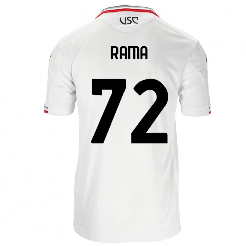 Danxen Mujer Camiseta Alex Rama #72 Blanco Rojo 2ª Equipación 2025/26 La Camisa