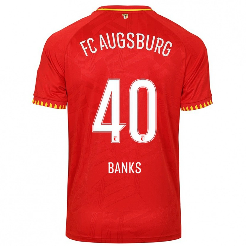 Danxen Mujer Camiseta Noahkai Banks #40 Rojo Amarillo 2ª Equipación 2025/26 La Camisa