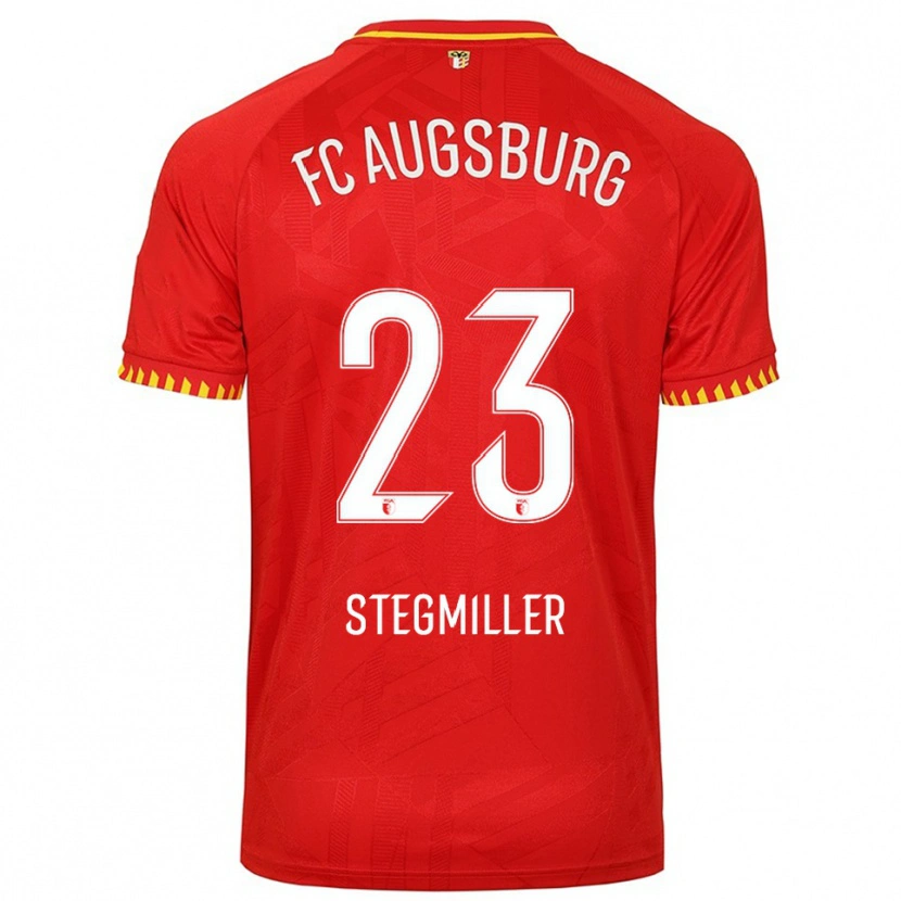 Danxen Mujer Camiseta Louis Stegmiller #23 Rojo Amarillo 2ª Equipación 2025/26 La Camisa