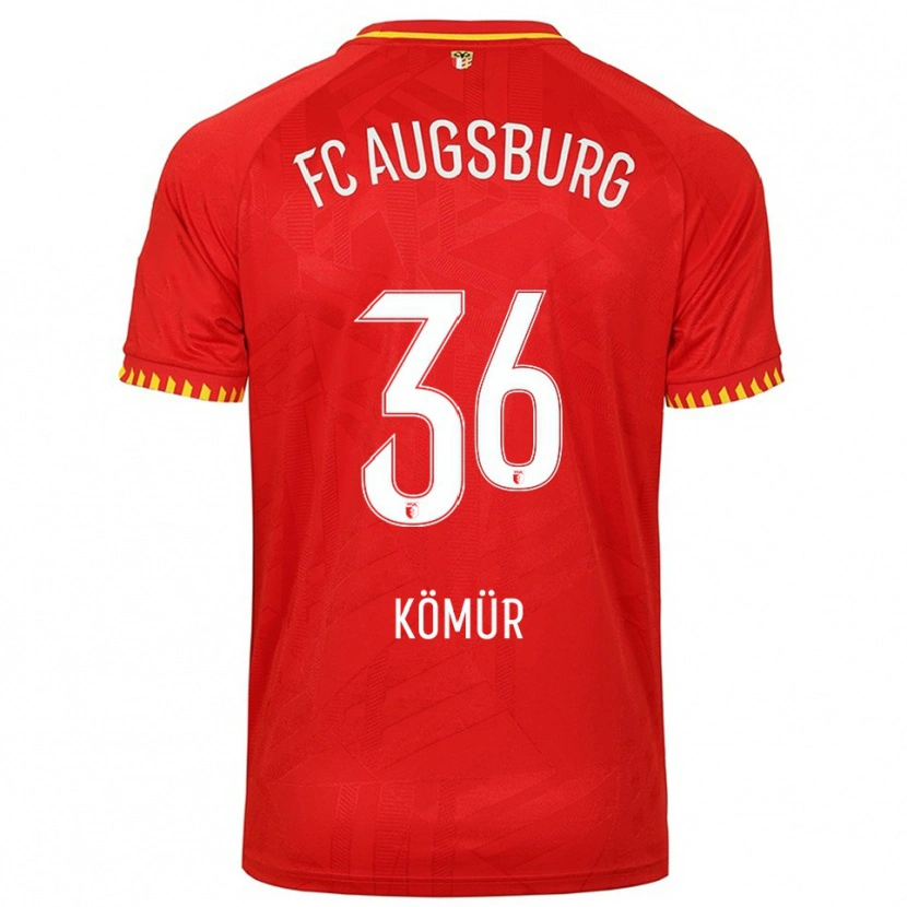 Danxen Mujer Camiseta Mert Kömür #36 Rojo Amarillo 2ª Equipación 2025/26 La Camisa