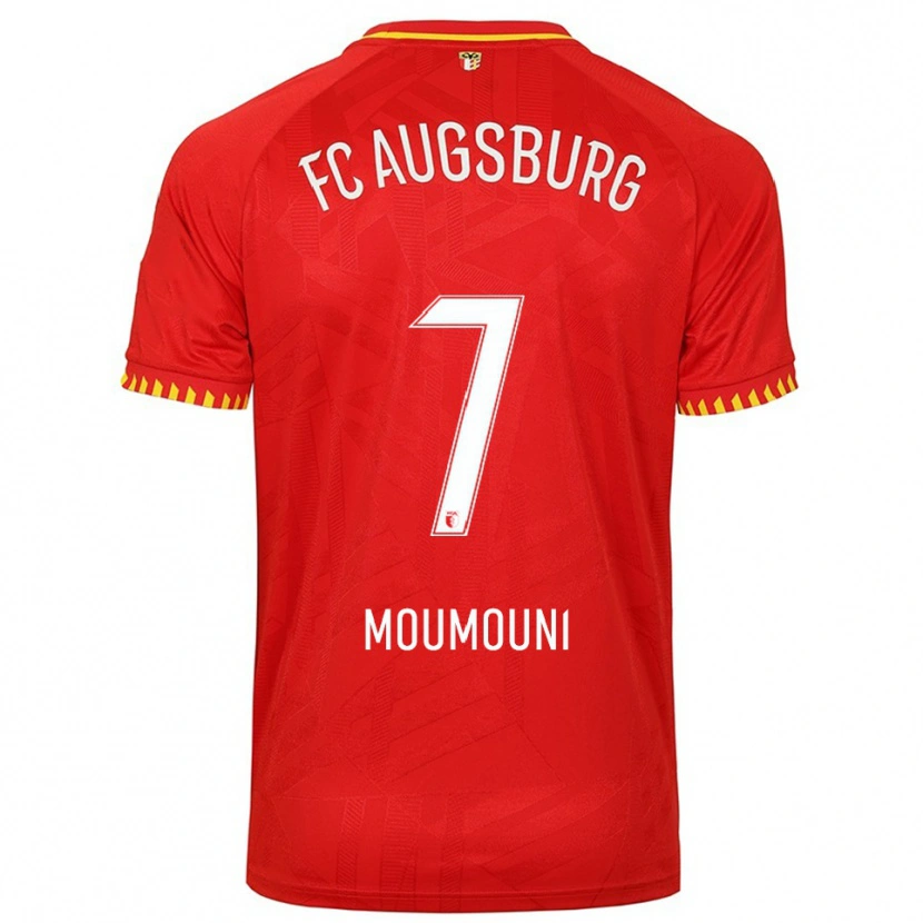 Danxen Mujer Camiseta Faris Moumouni #7 Rojo Amarillo 2ª Equipación 2025/26 La Camisa