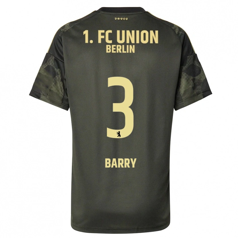 Danxen Mujer Camiseta Sadou Barry #3 Verde Oscuro Negro 2ª Equipación 2025/26 La Camisa