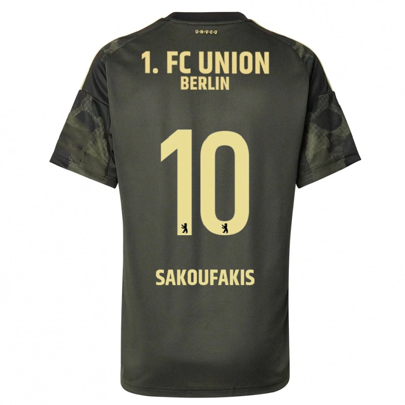 Danxen Mujer Camiseta Theodor Sakoufakis #10 Verde Oscuro Negro 2ª Equipación 2025/26 La Camisa