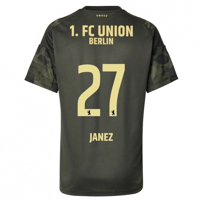 Danxen Mujer Camiseta Korina Janež #27 Verde Oscuro Negro 2ª Equipación 2025/26 La Camisa