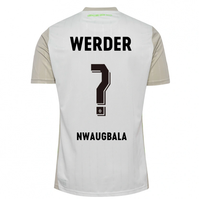 Danxen Mujer Camiseta Kevin Nwaugbala #0 Blanco Negro 2ª Equipación 2025/26 La Camisa