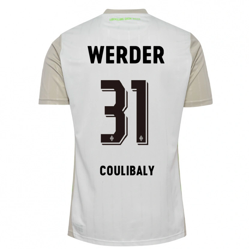Danxen Mujer Camiseta Karim Coulibaly #31 Blanco Negro 2ª Equipación 2025/26 La Camisa