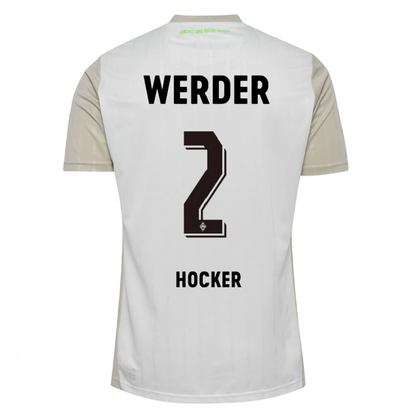 Danxen Mujer Camiseta Luca Höcker #2 Blanco Negro 2ª Equipación 2025/26 La Camisa