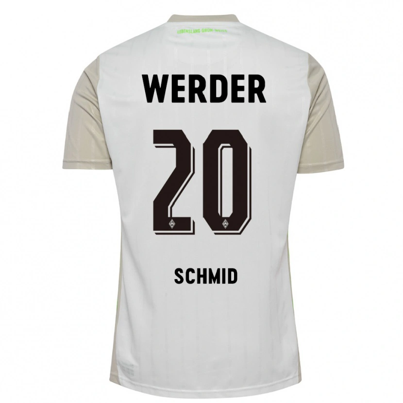 Danxen Mujer Camiseta Romano Schmid #20 Blanco Negro 2ª Equipación 2025/26 La Camisa