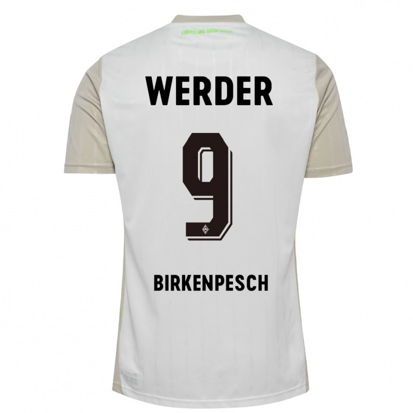 Danxen Mujer Camiseta Noah Birkenpesch #9 Blanco Negro 2ª Equipación 2025/26 La Camisa