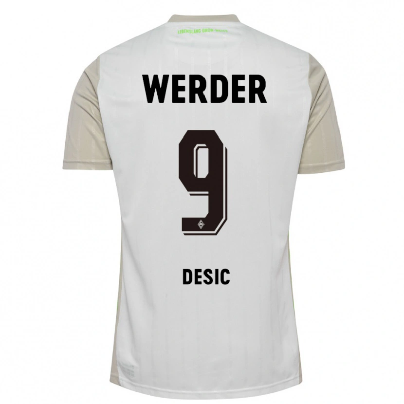 Danxen Mujer Camiseta Medina Desic #9 Blanco Negro 2ª Equipación 2025/26 La Camisa