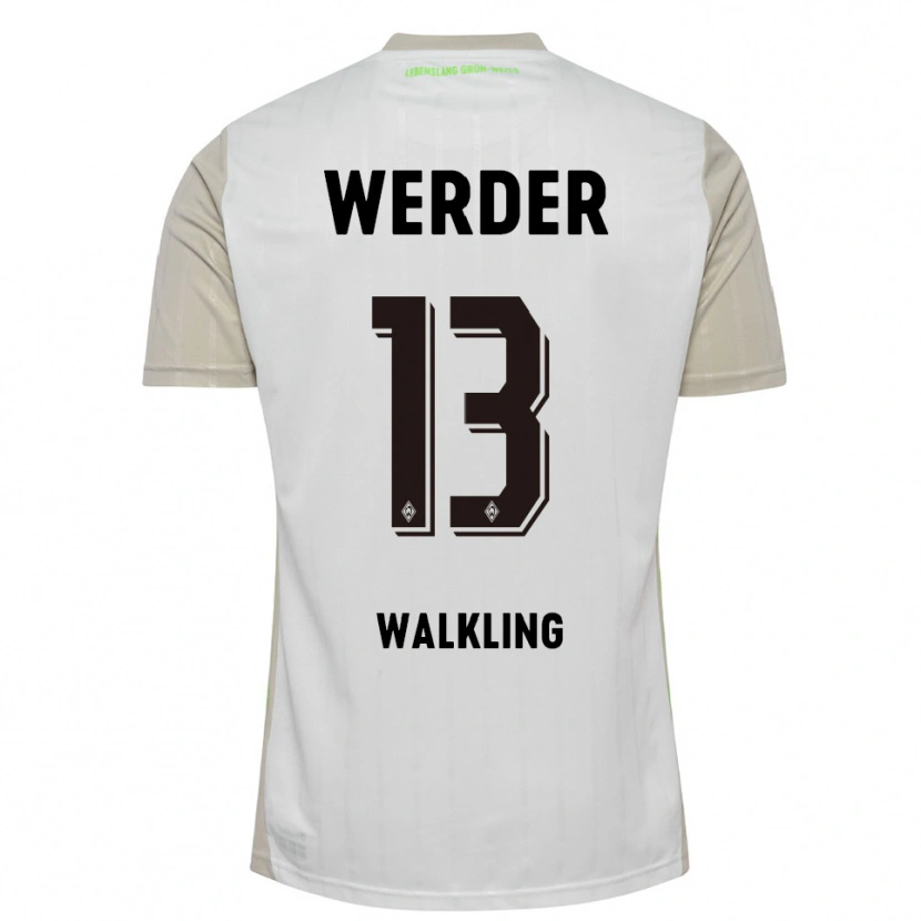 Danxen Mujer Camiseta Ricarda Walkling #13 Blanco Negro 2ª Equipación 2025/26 La Camisa