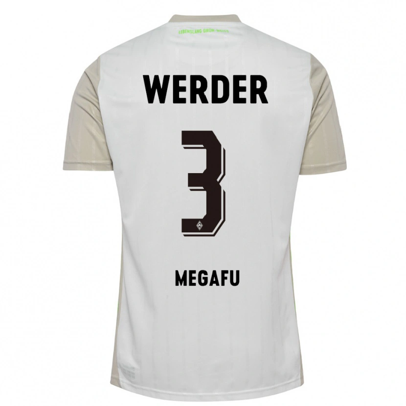 Danxen Mujer Camiseta Tim Megafu #3 Blanco Negro 2ª Equipación 2025/26 La Camisa