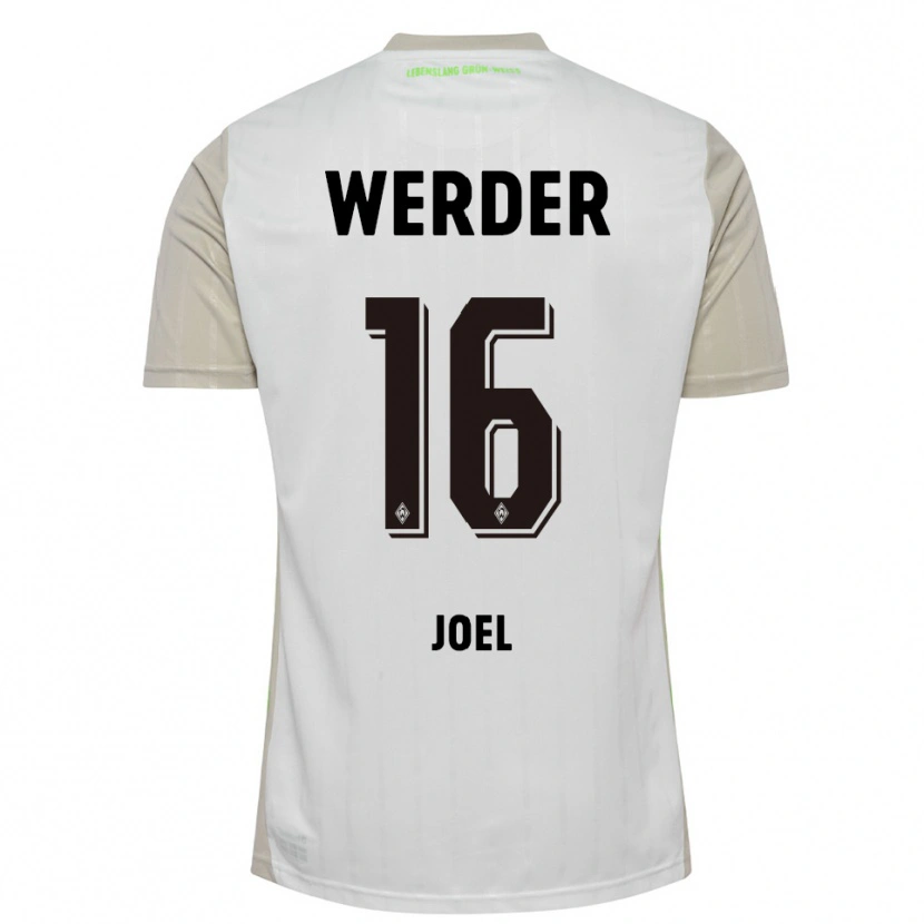 Danxen Mujer Camiseta Joshua Joel #16 Blanco Negro 2ª Equipación 2025/26 La Camisa