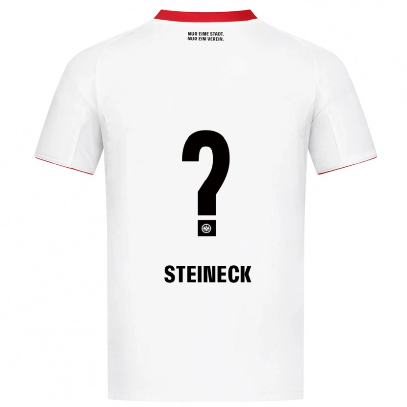 Danxen Mujer Camiseta David Steineck #0 Blanco Rojo 2ª Equipación 2025/26 La Camisa