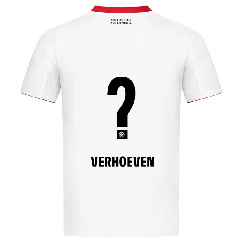 Danxen Mujer Camiseta Raphael Verhoeven #0 Blanco Rojo 2ª Equipación 2025/26 La Camisa