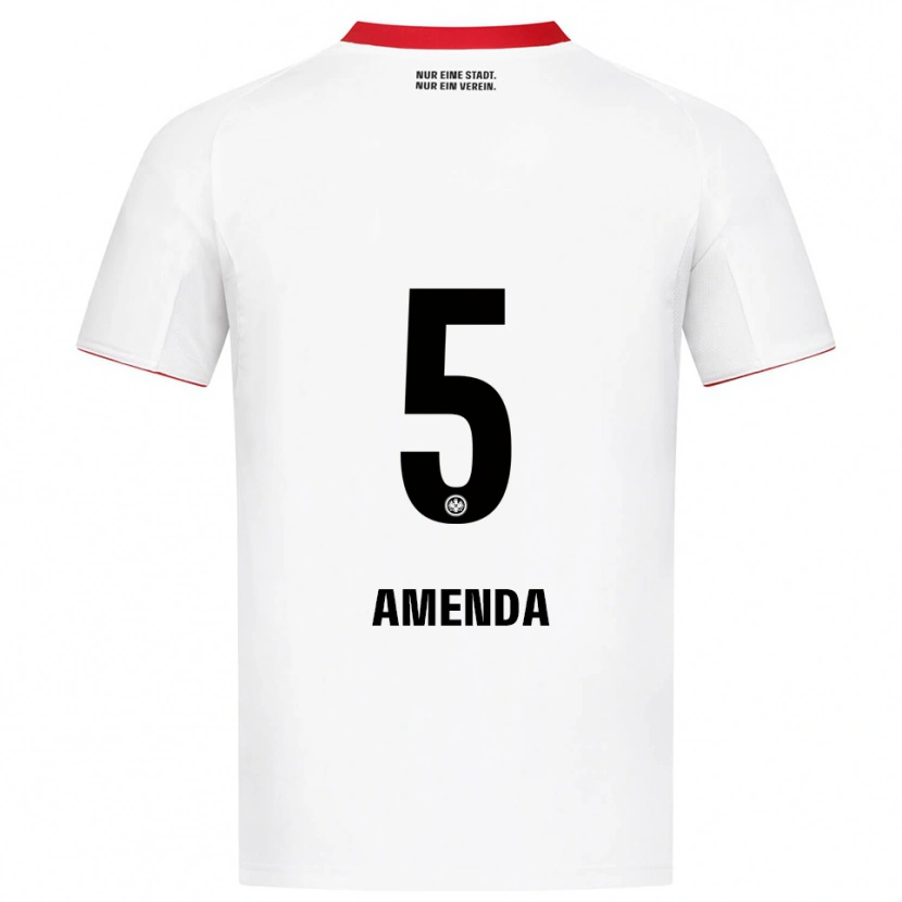 Danxen Mujer Camiseta Aurèle Amenda #5 Blanco Rojo 2ª Equipación 2025/26 La Camisa