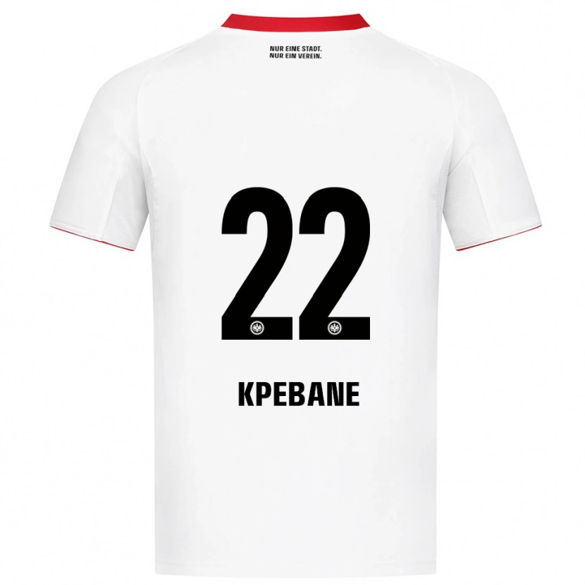 Danxen Mujer Camiseta Tamiou Kpebane #22 Blanco Rojo 2ª Equipación 2025/26 La Camisa