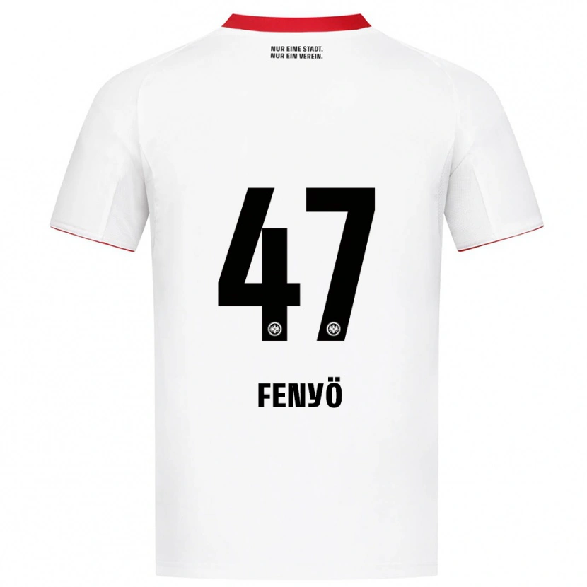 Danxen Mujer Camiseta Noah Fenyö #47 Blanco Rojo 2ª Equipación 2025/26 La Camisa