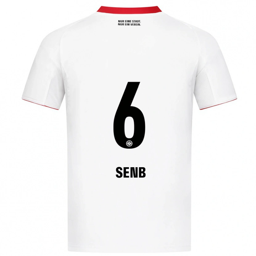 Danxen Mujer Camiseta Elisa Senß #6 Blanco Rojo 2ª Equipación 2025/26 La Camisa